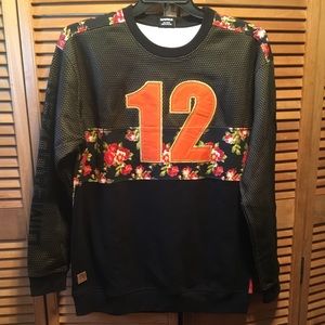 Imperious Black and Floral Sweatshirt